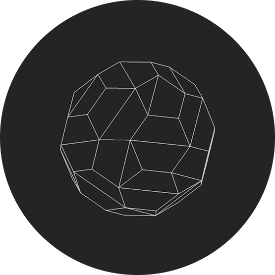Geometric sphere wireframe